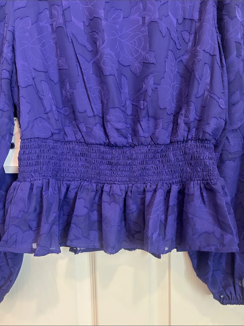 52SEVEN Floral Blouse in Violet Blue - Picture 7 of 10